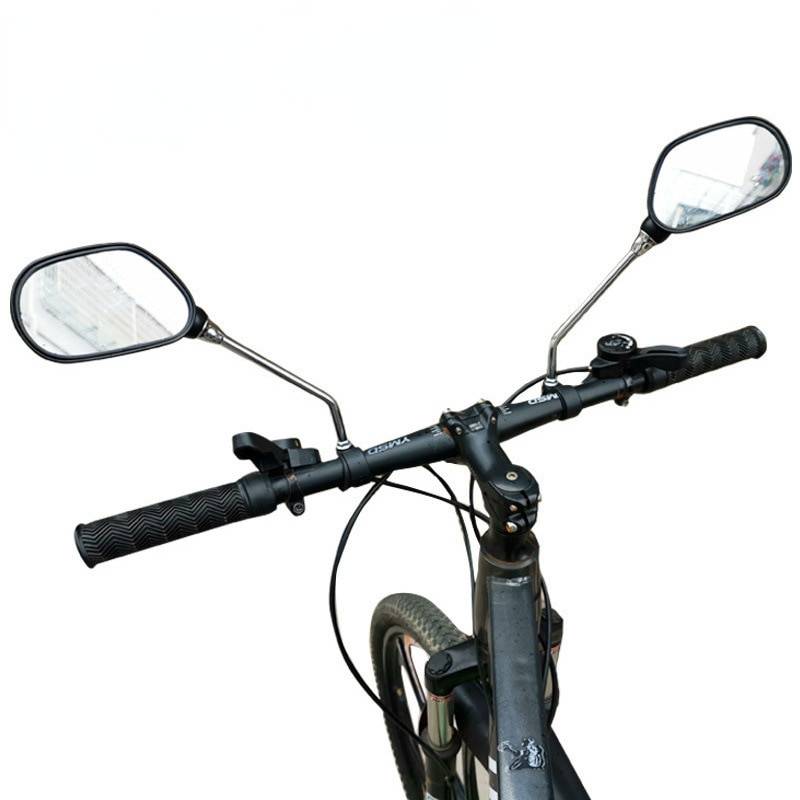 Bike Rear View Mirror - Wide Angle Cycling Reflector (1 Pair)