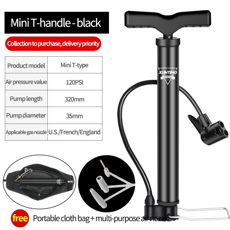 Mountain Bike Road Bike Pump Riding Portable Mini Bicycle Pump