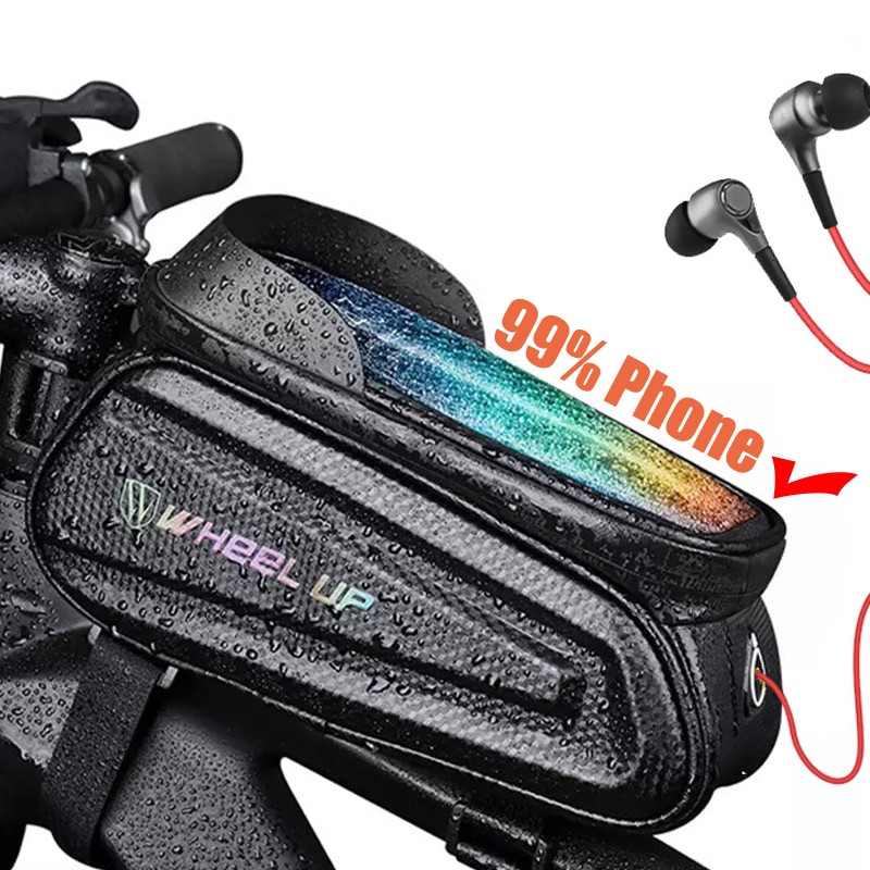 Rainproof MTB Bike Bag Touchscreen Front Cell Phone Holder