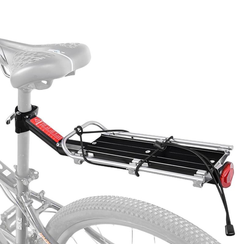 Amarine Made Bike Rear Rack 110 Lbs Capacity Aluminum Alloy Or Iron Bicycle Rear Rack Adjustable Pannier Bike Luggage Cargo Rack Quick Release Bicycle Carrier Racks (Al Half Quick Release